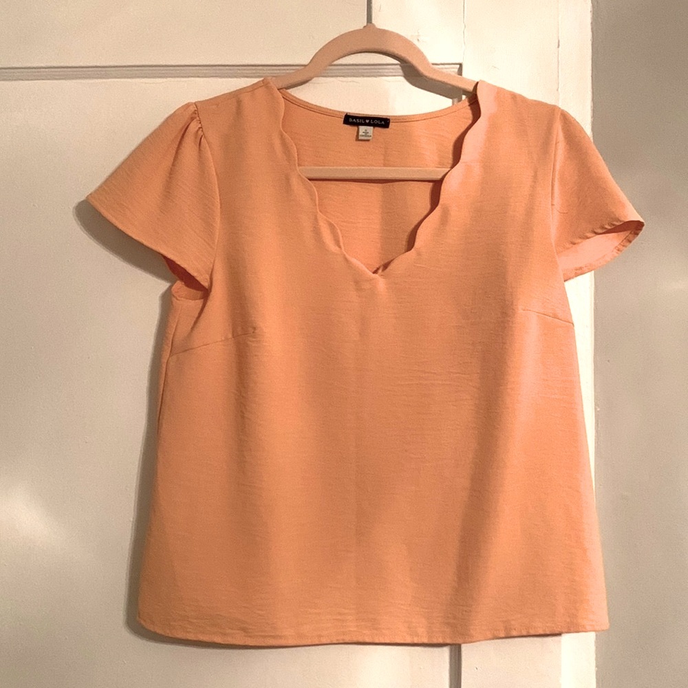 Marshall’s Scallop V-Neck Blouse